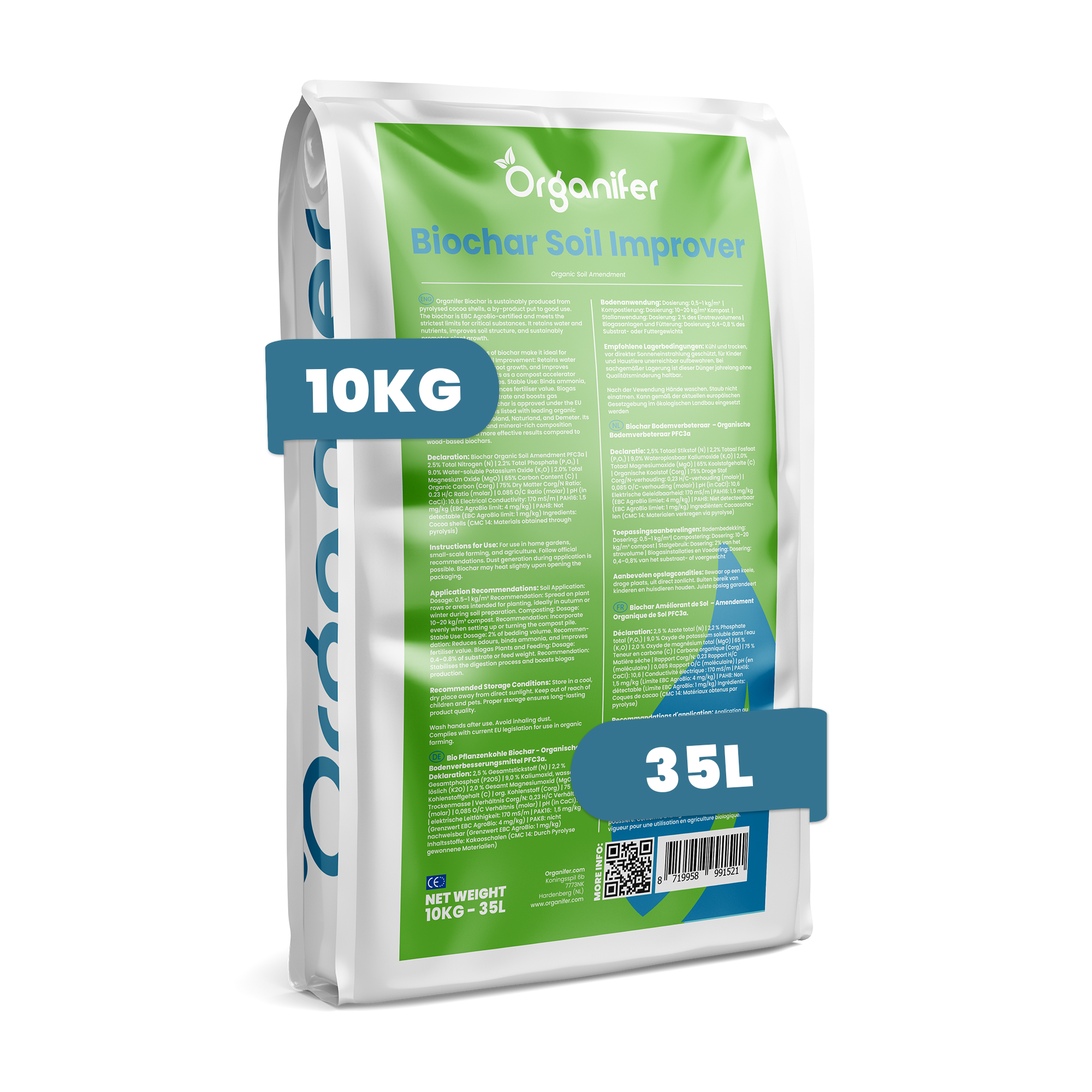 Biochar Soil Improver (10 kg – 35 L)