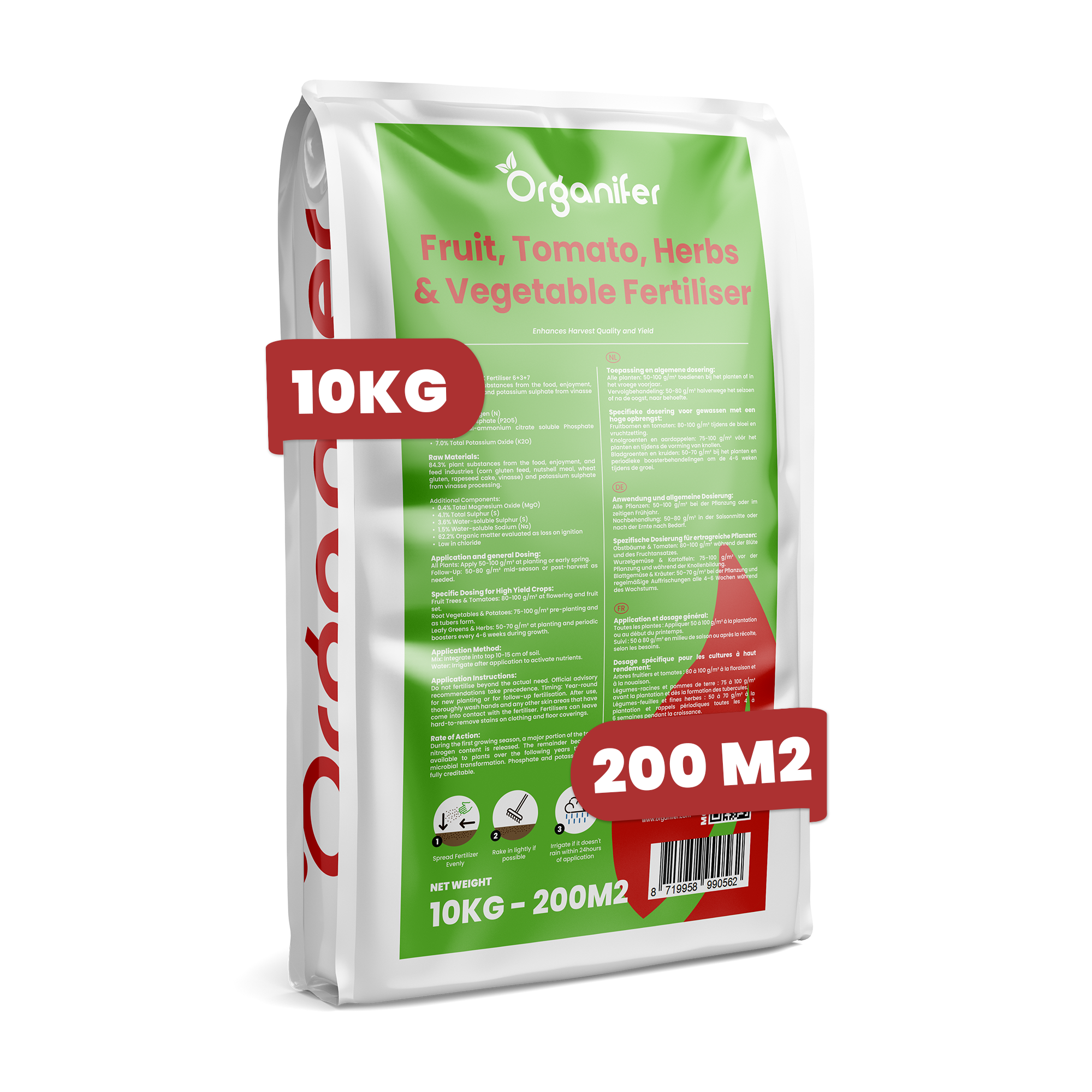 fruit, tomato, herb, vegetable fertilizer 10 kg
