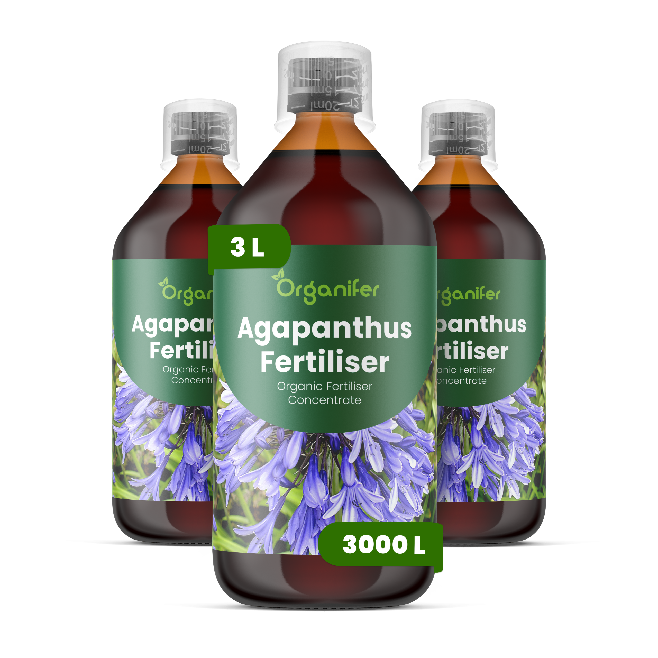 Agapanthus Flüssigdünger – Set mit 3 x 1 Liter – Organifer