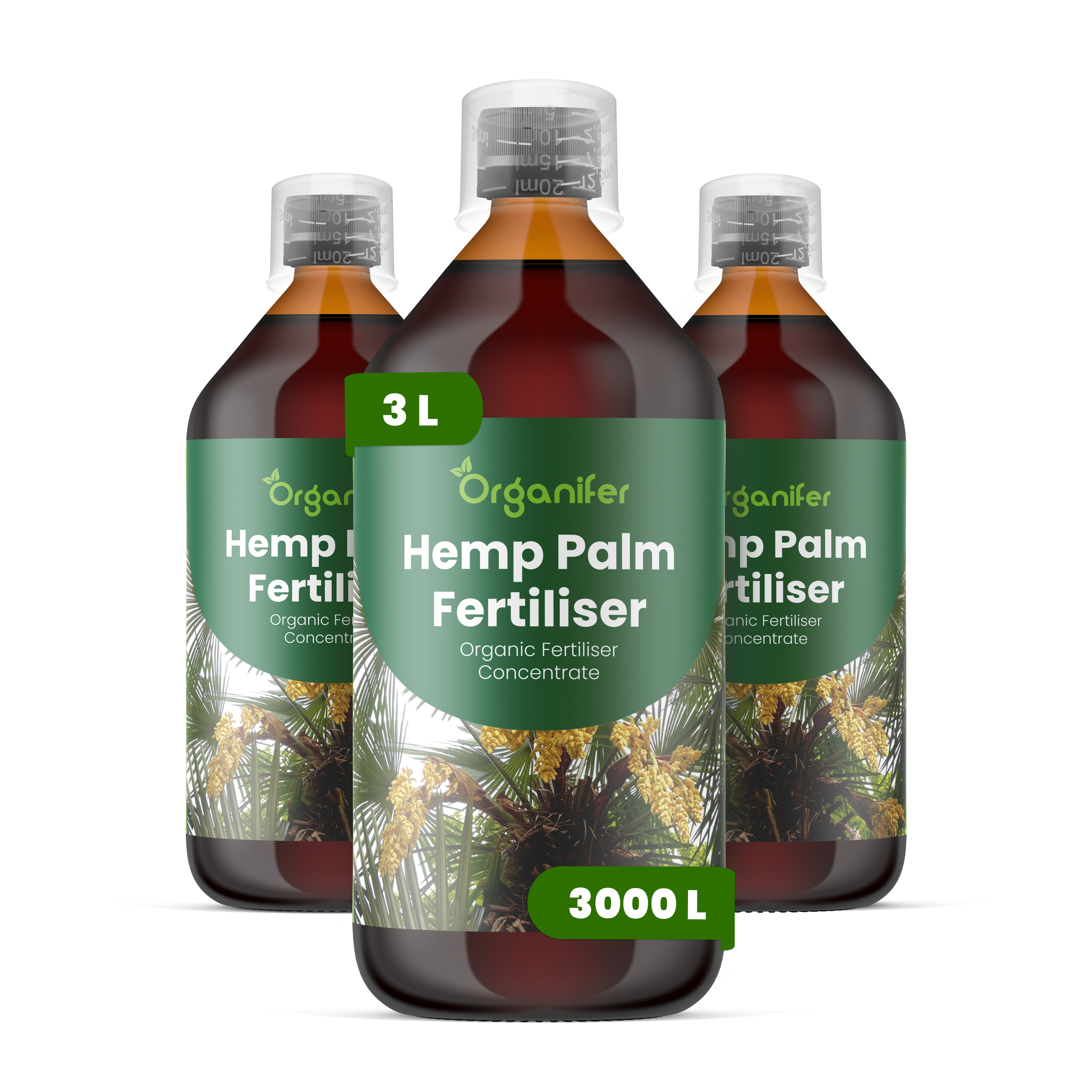 Îngrășământ lichid pentru palmier de cânepă - Set 3x1 litru