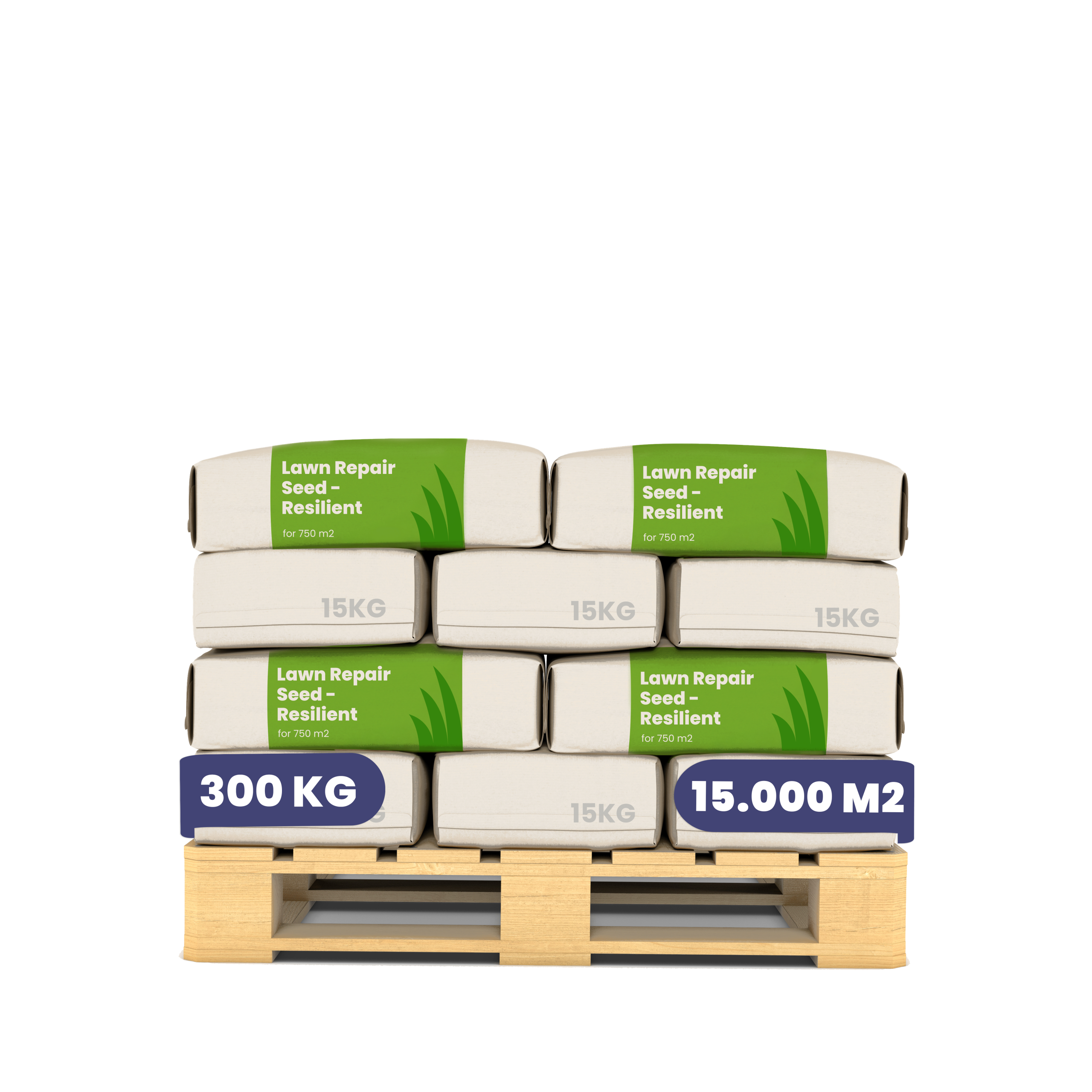 8719958990869 Lawn Repair Seed – Resilient (20x = 300kg for 15.000 m2) Labels