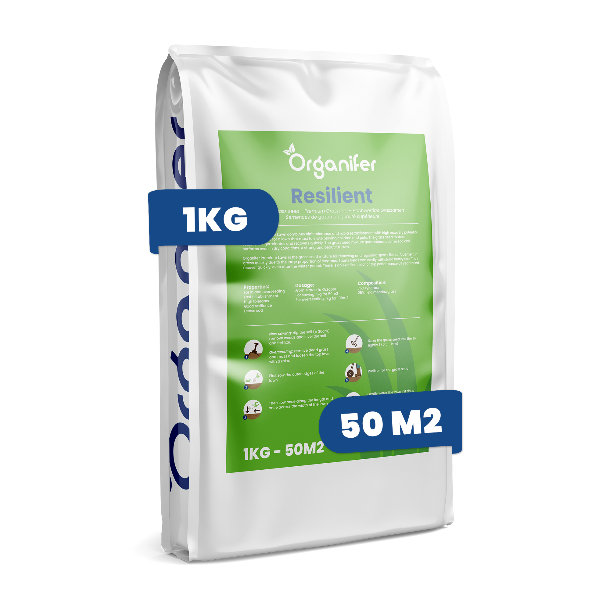 8719958993952 Sports and Play Lawn Seed (1 kg for 50 m2) labels