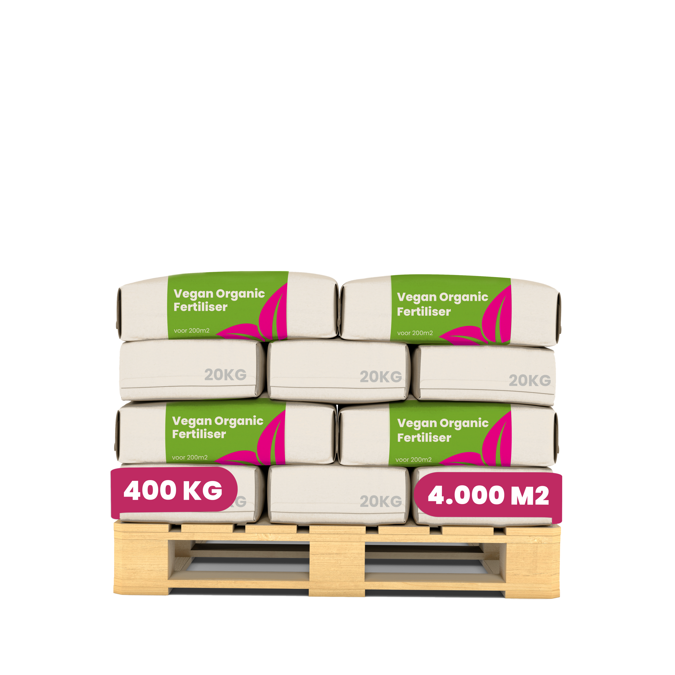 8719958999459 Vegan Plant-based Fertiliser (20x = 400 kg - for 4.000 m2) Labels