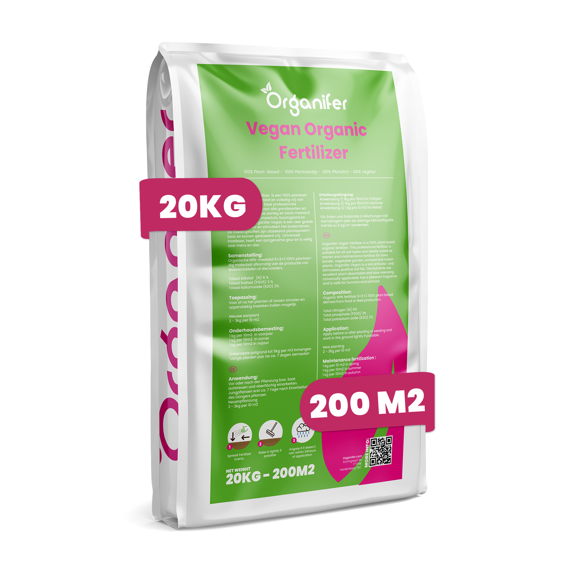 8719958999503 Vegan Plant-based Fertiliser (20 kg - for 200 m2) Labels