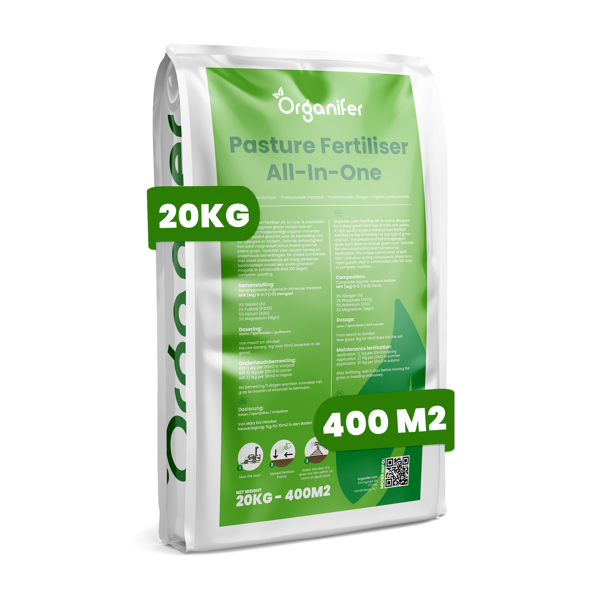 8719958999770 Pasture Fertiliser (20 kg – for 400 m2) Labels