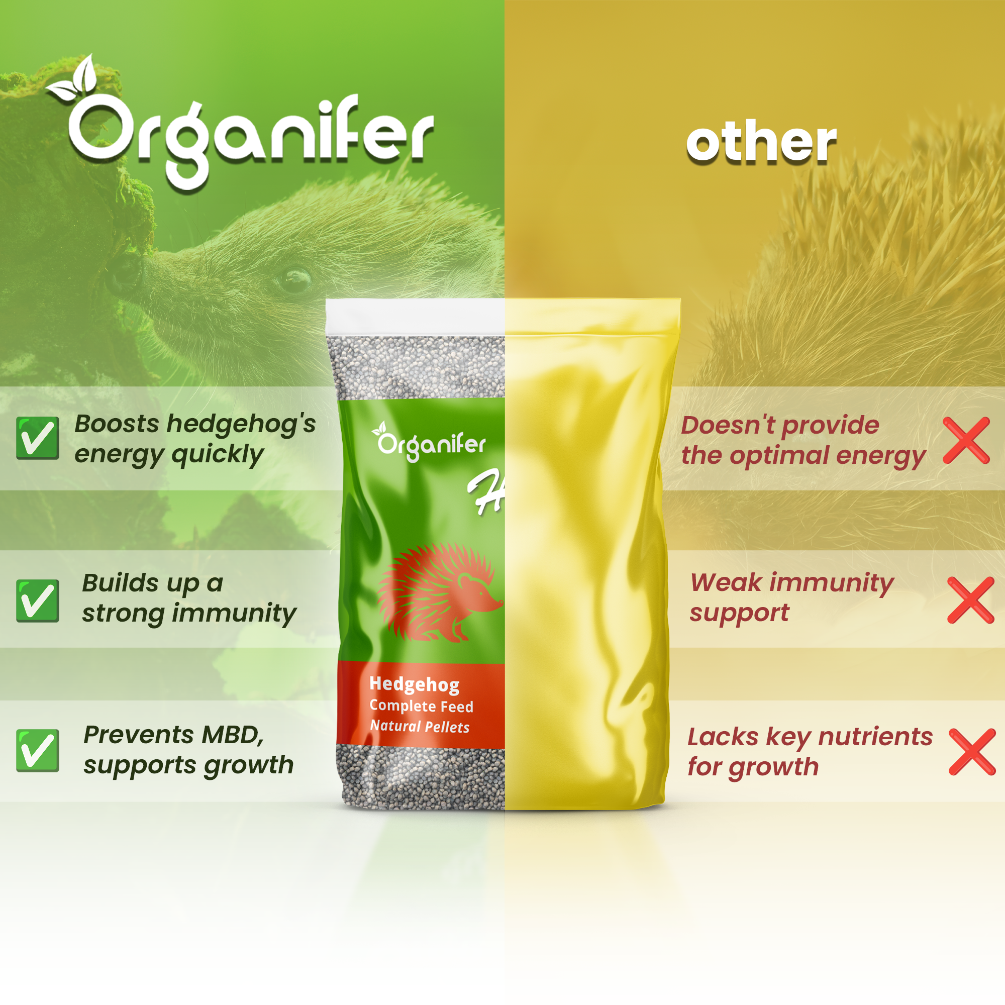 Hedgehog Feed comparison