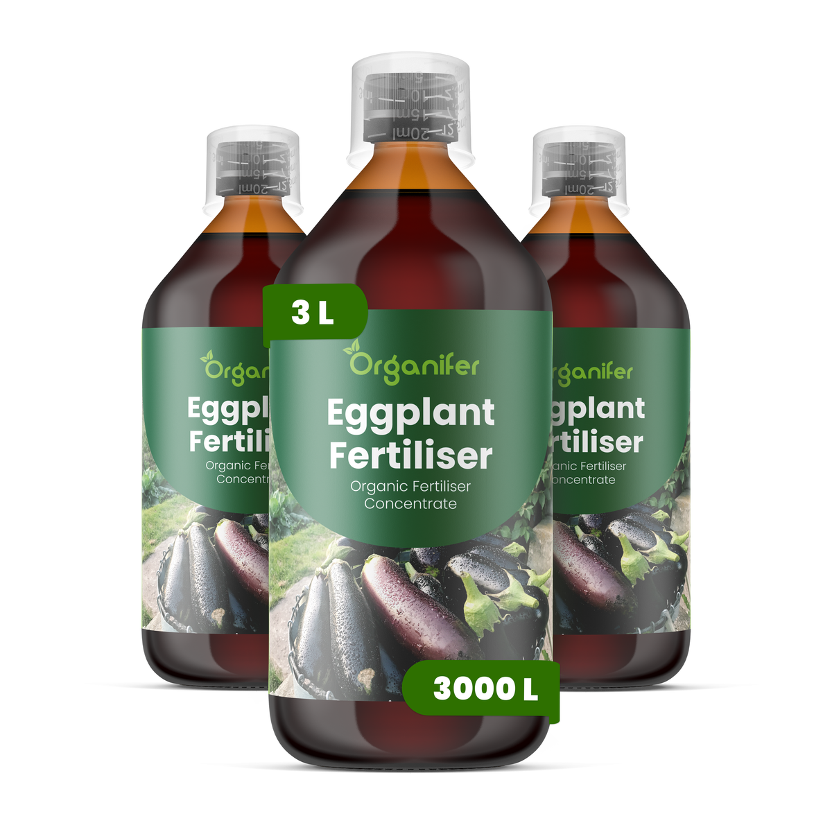 Organifer Eggplant Liquid Fertiliser - 3x1 liter 8719958005976 1