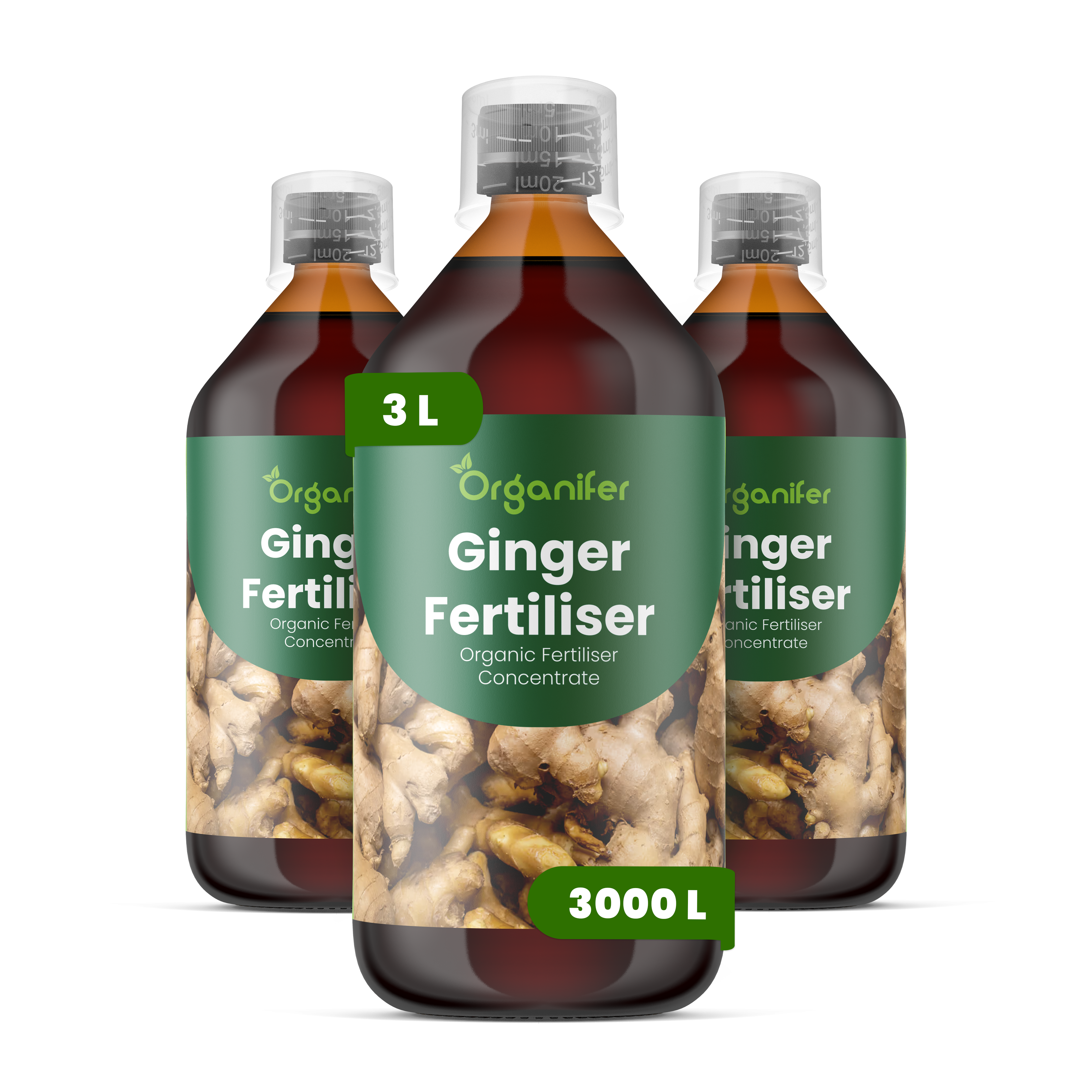 flydende ingefærgødning - Sæt 3x1 liter