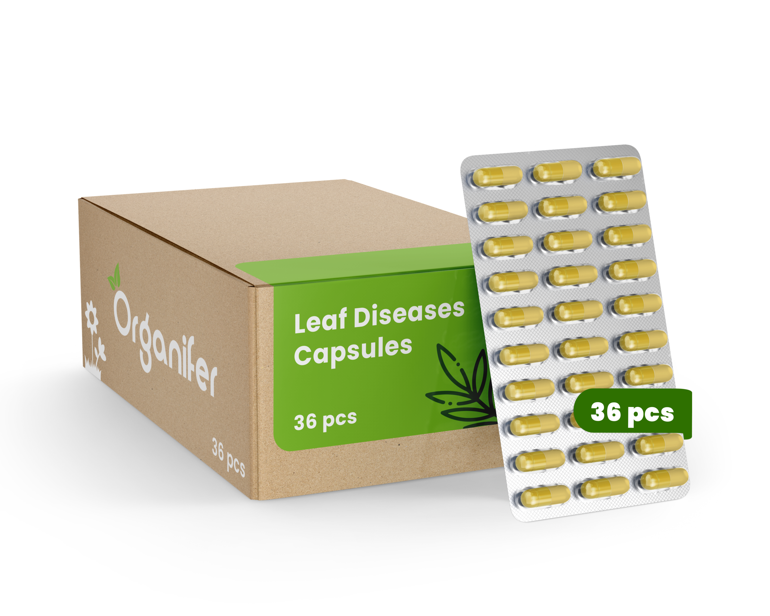 8719958997424 Leaf Diseases Capsules - 36 pack labels