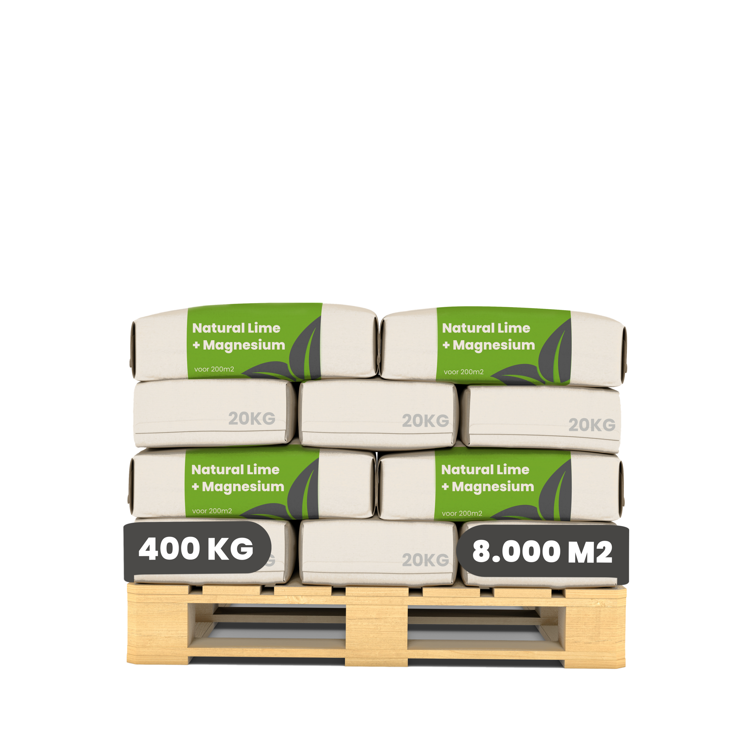 8719958999244 Lime Fertiliser with Magnesium (20x = 400 kg - for 8.000 m2) Labels