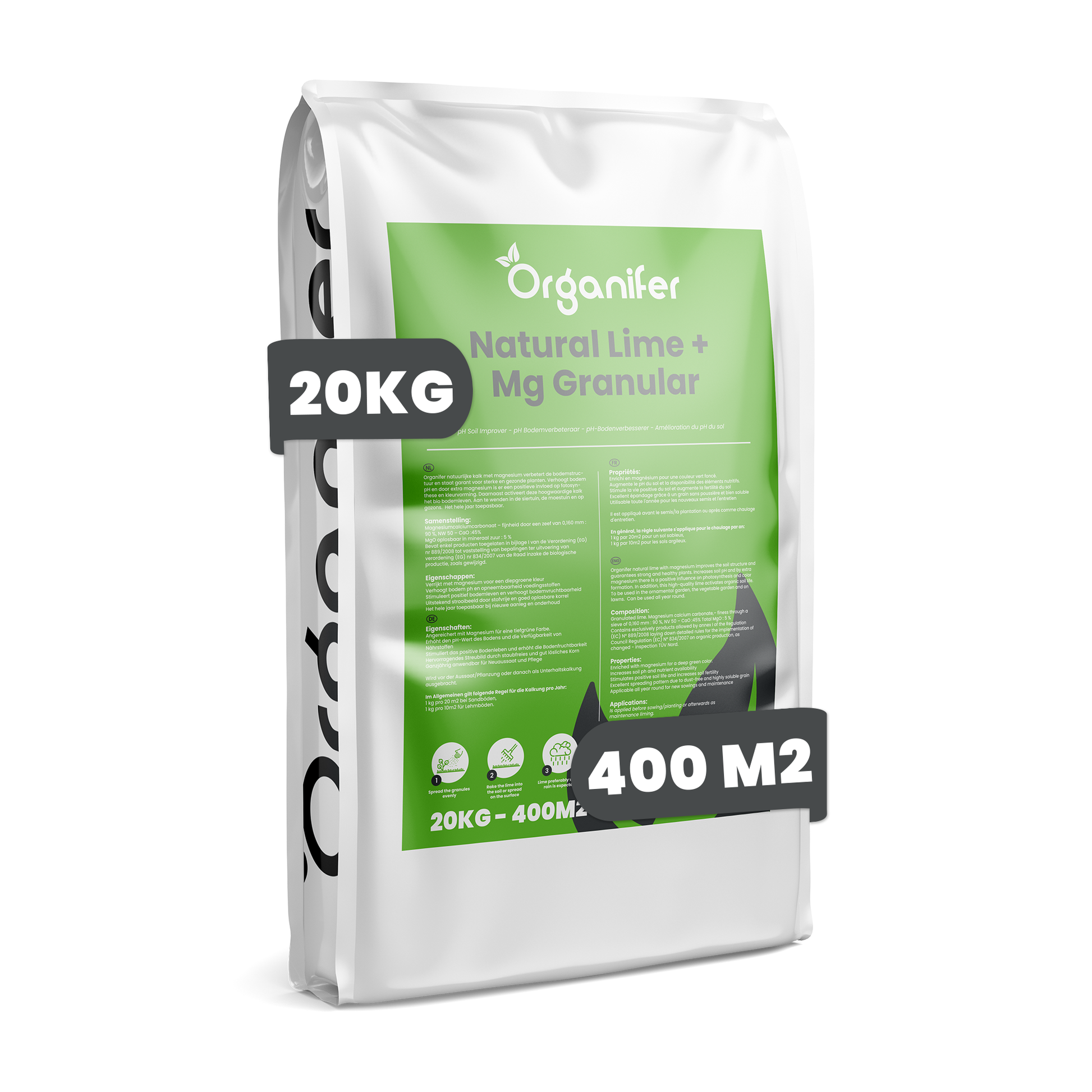 8719958999282 Lime Fertiliser with Magnesium (20 kg – for 400 m2) Labels