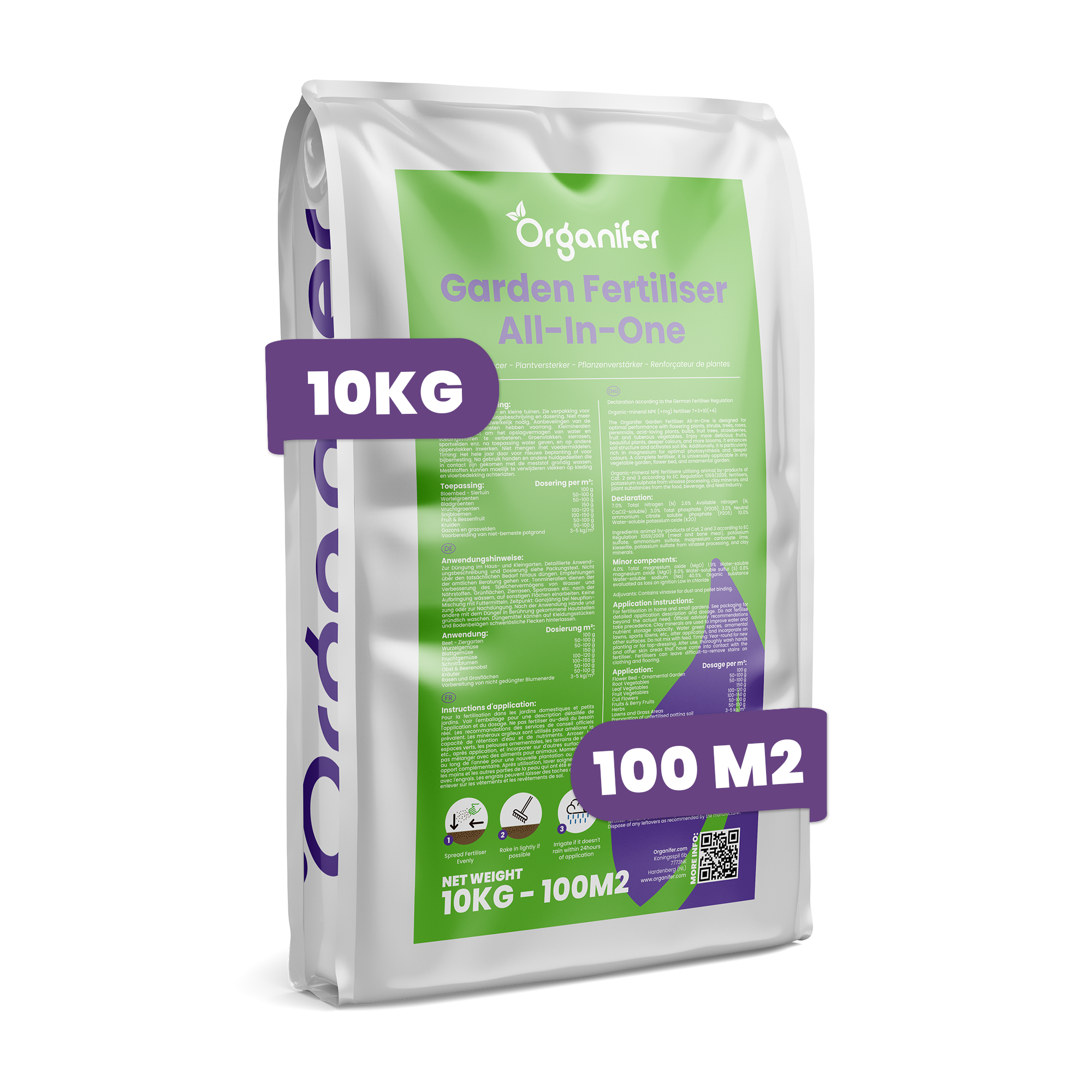 8719958999602 Garden Fertiliser All-In-One (10 kg - for 100 m2) labels
