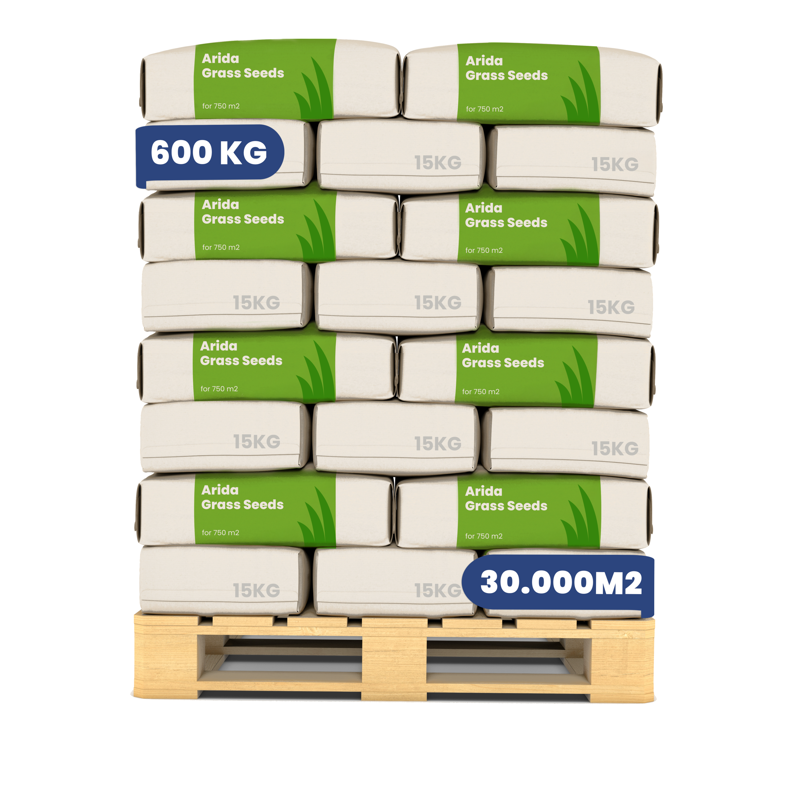 Arida Drought Resistant Lawn 600kg labels