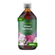 Bottle of Organifer Phlox Fertiliser on a white background