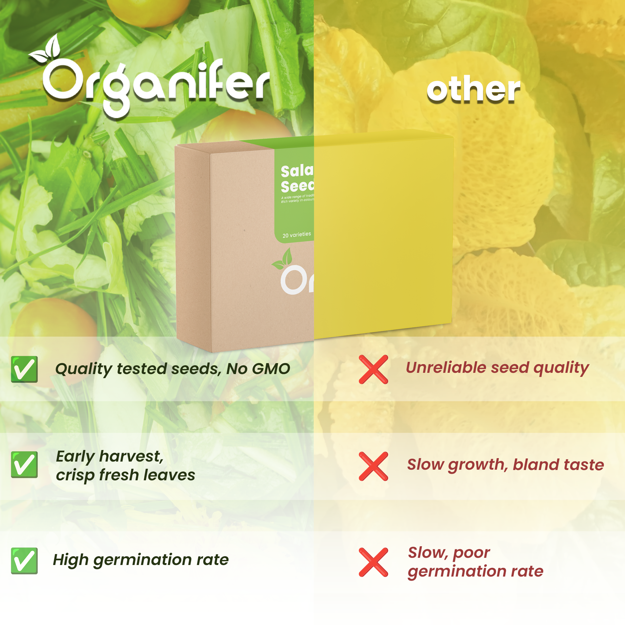 Salad Seed Packet – comparison